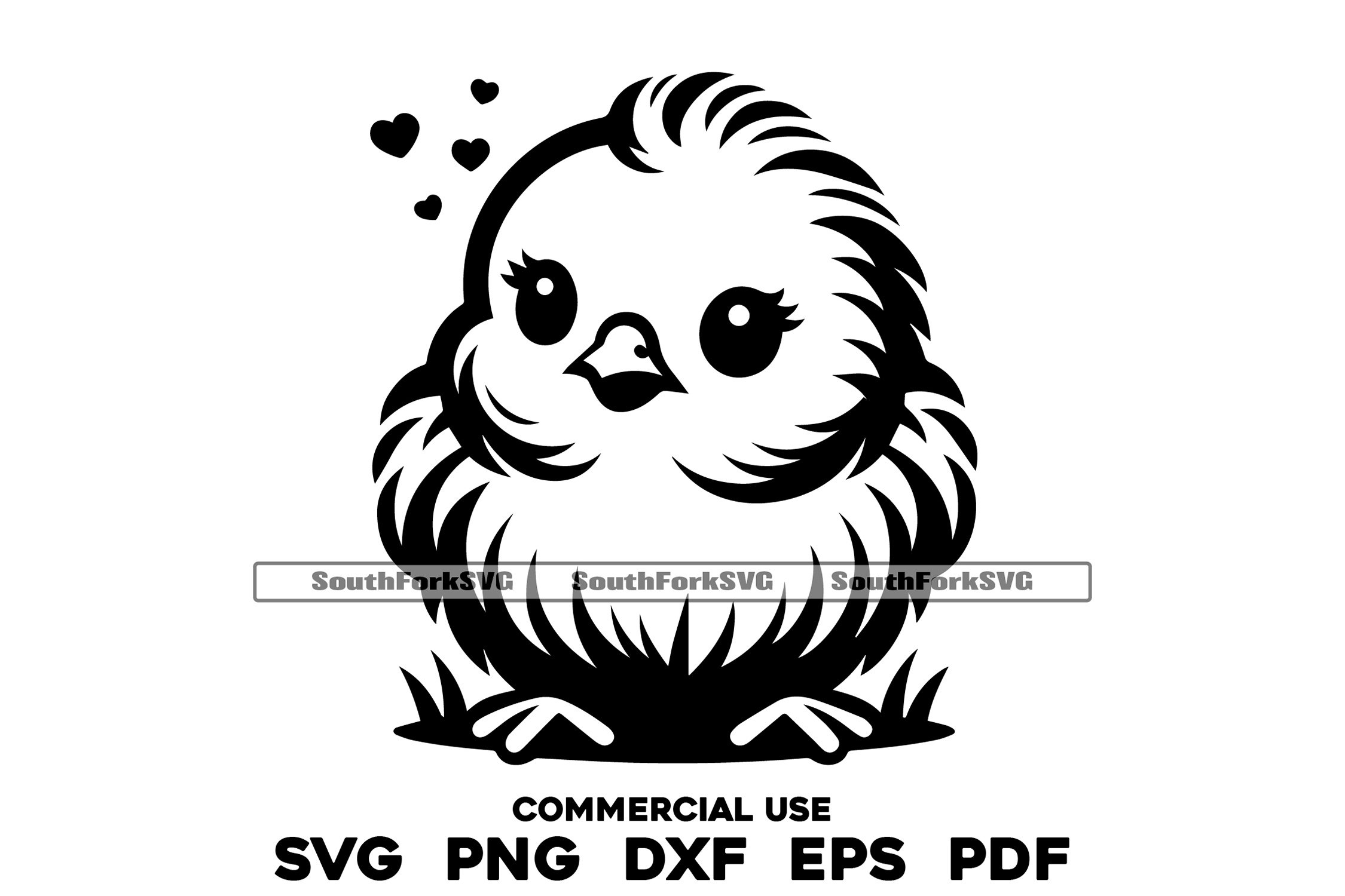 Cute Baby Chick Chicken Design SVG PNG DXF EPS PDF 3306884 