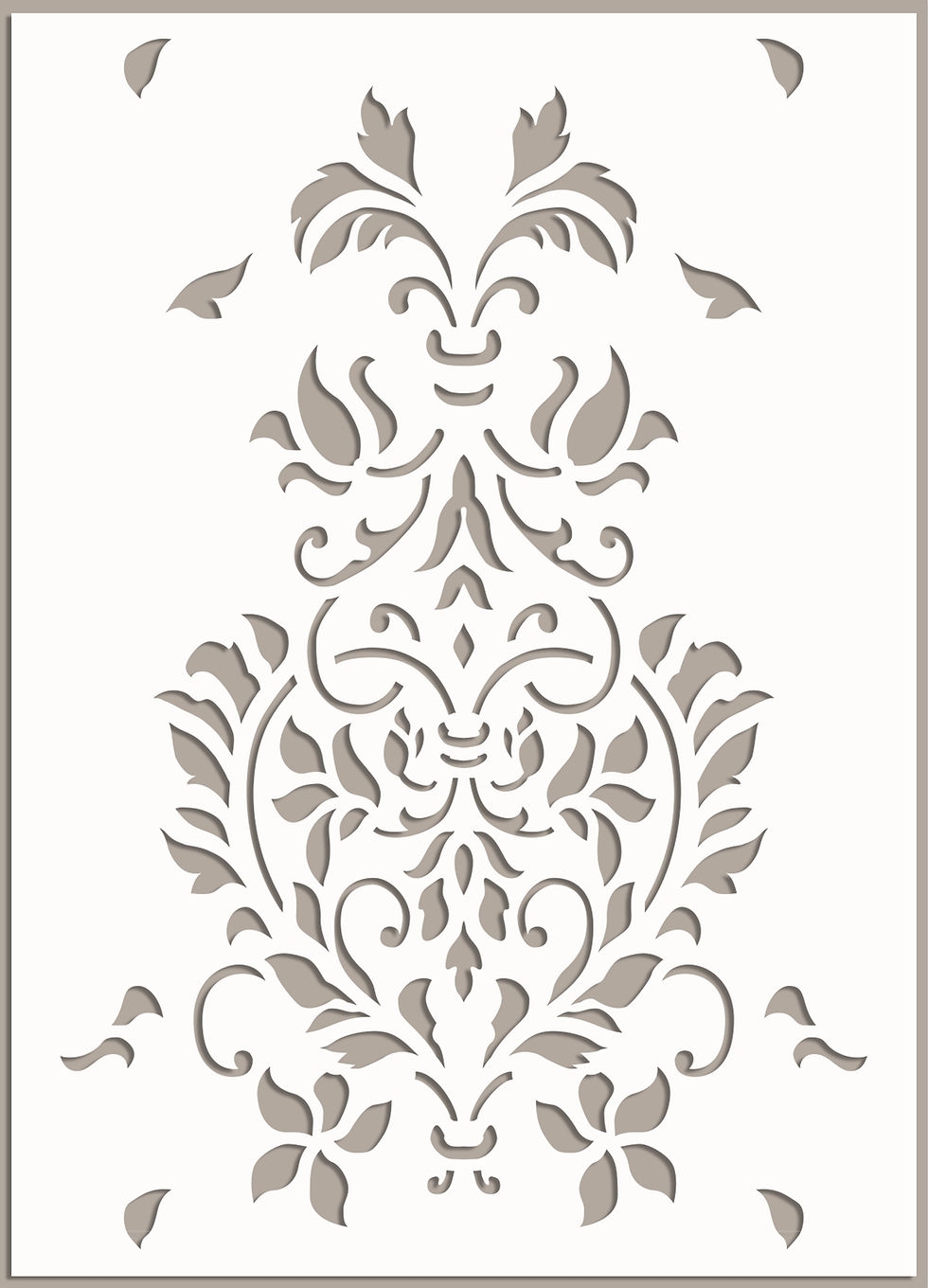 Damask Pattern Stencil ED Laser Studio