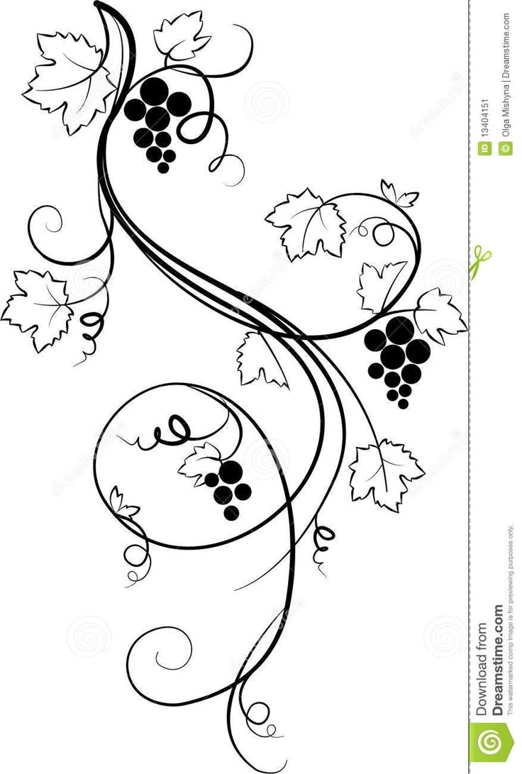 Grape Vine Template Stencil Printable Free
