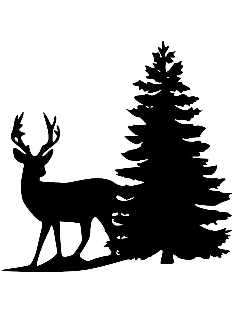 Deer Stencil Printable Free Pattern