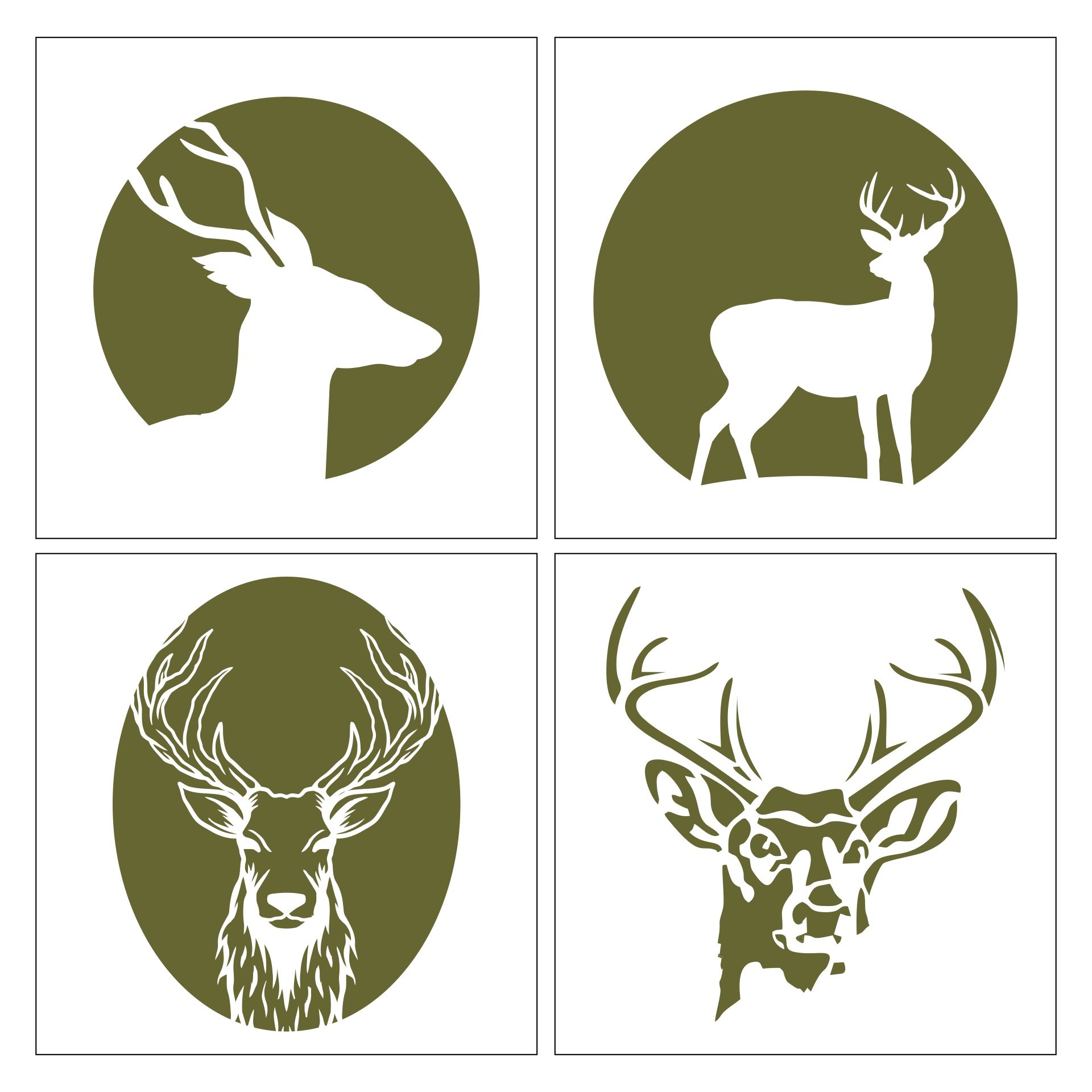 Free Printable Deer Pumpkin Stencils