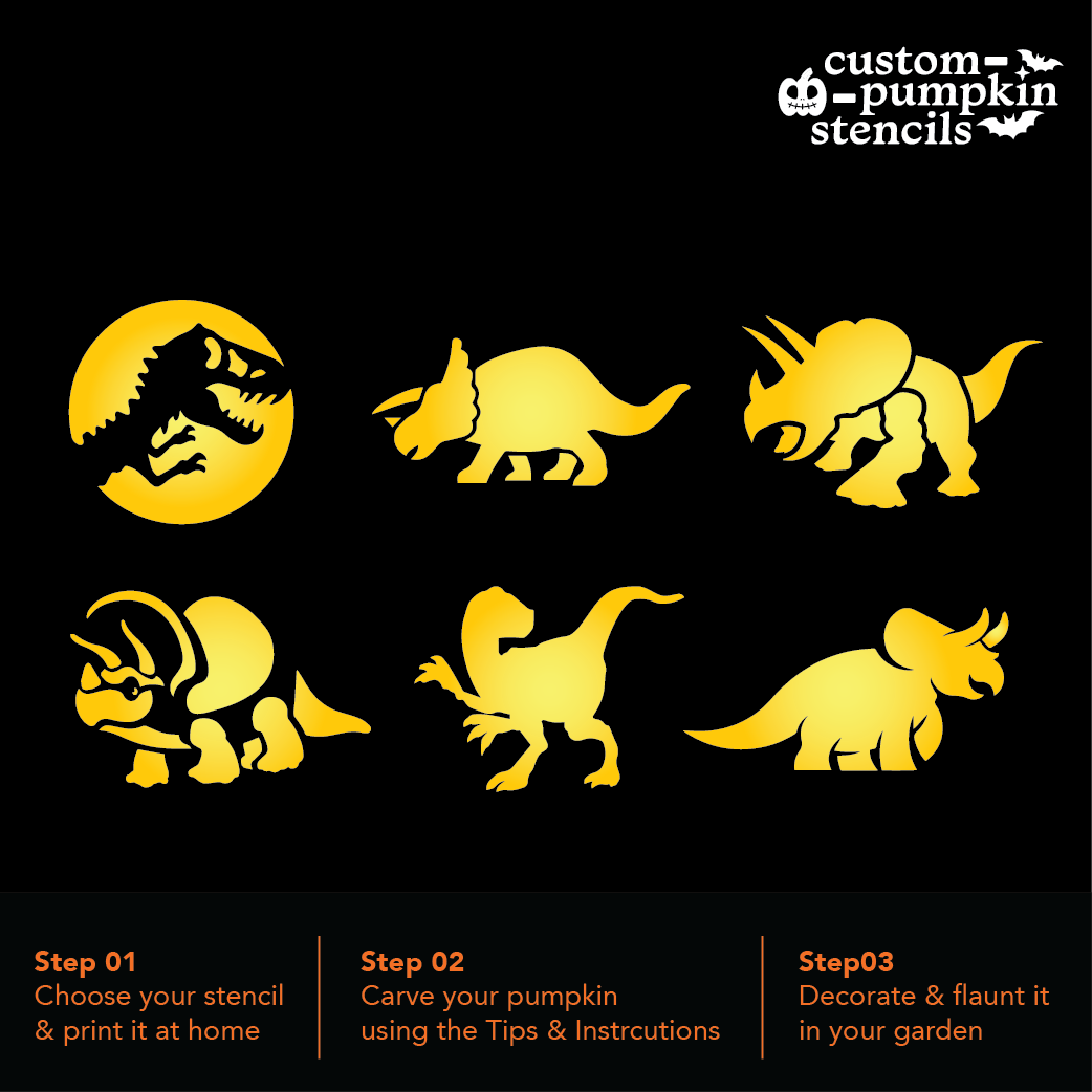 Free Printable Pumpkin Stencils Dinosaur