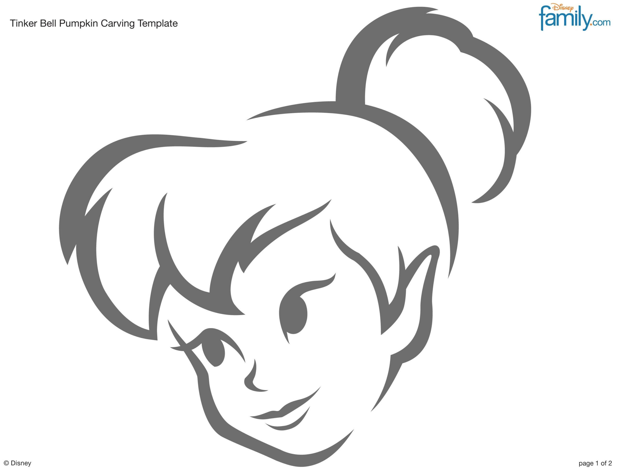 Tinkerbell Pumpkin Stencils Free Printable