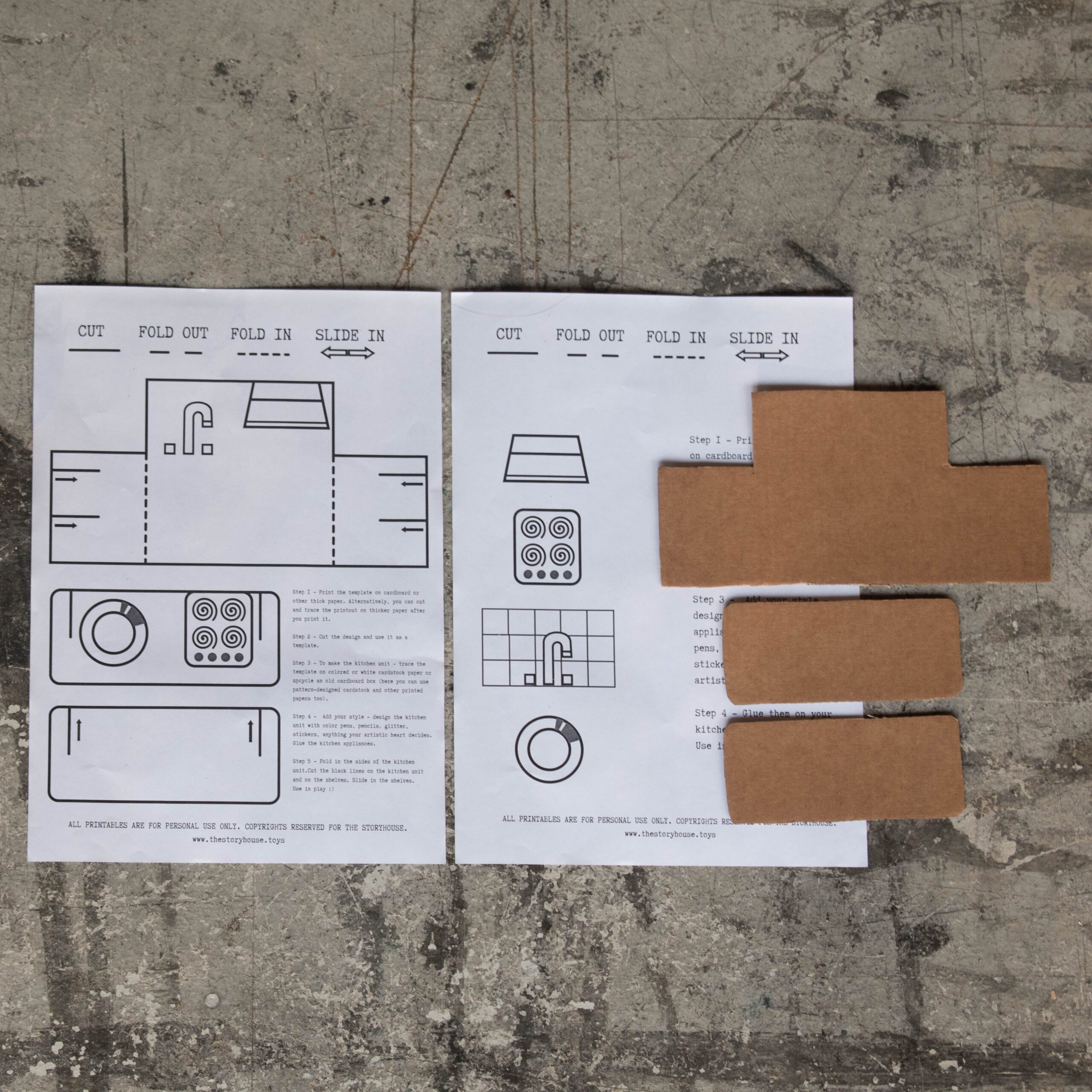 Free Printable Dollhouse Kitchen Stencil