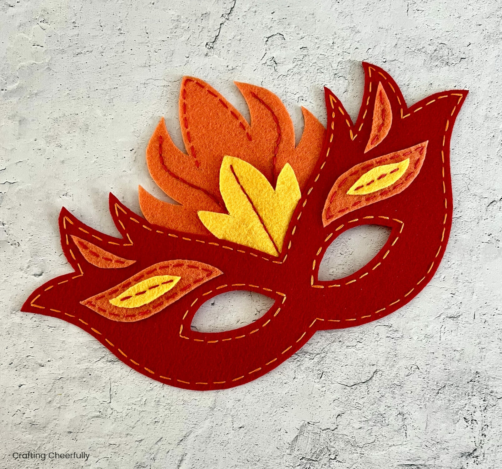 DIY Felt Phoenix Mask Crafting Cheerfully