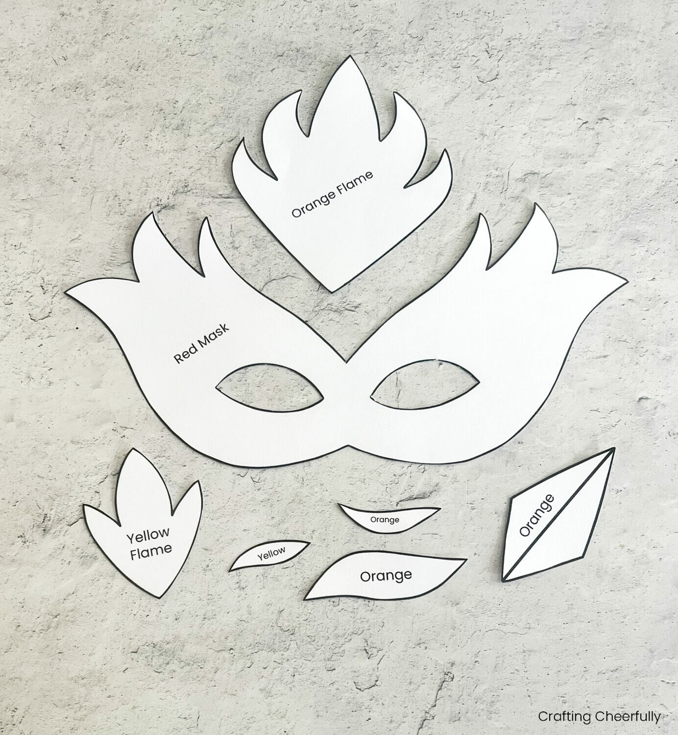 DIY Felt Phoenix Mask Crafting Cheerfully