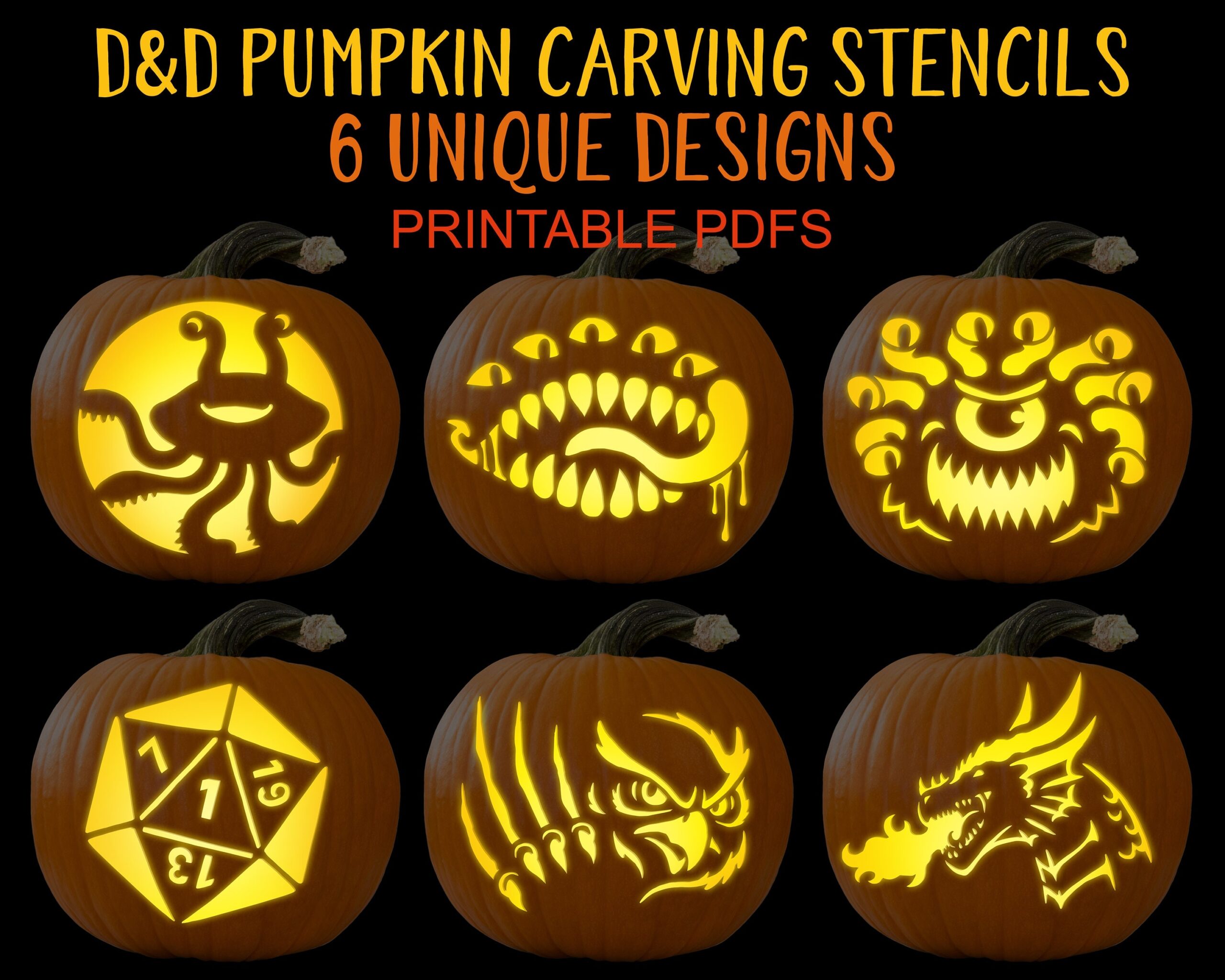 Free Printable Nerd Pumpkin Carving Stencils