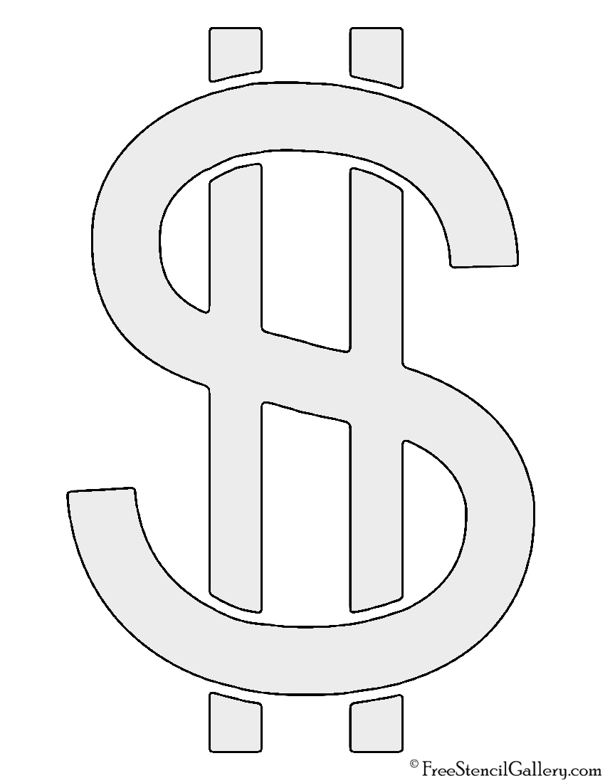 Dollar Sign Stencil Free Stencil Gallery