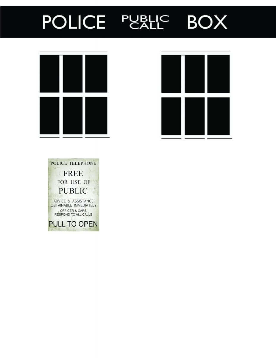 Free Printable Tardis Stencil
