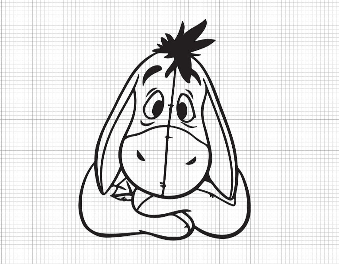 Eeyore Svg Donkey Svg Pooh And Friends Svg Pooh Svg Winnie The Pooh Svg Eeyore Outline Svg Cricut Files For Cricut Eeyore Png Etsy