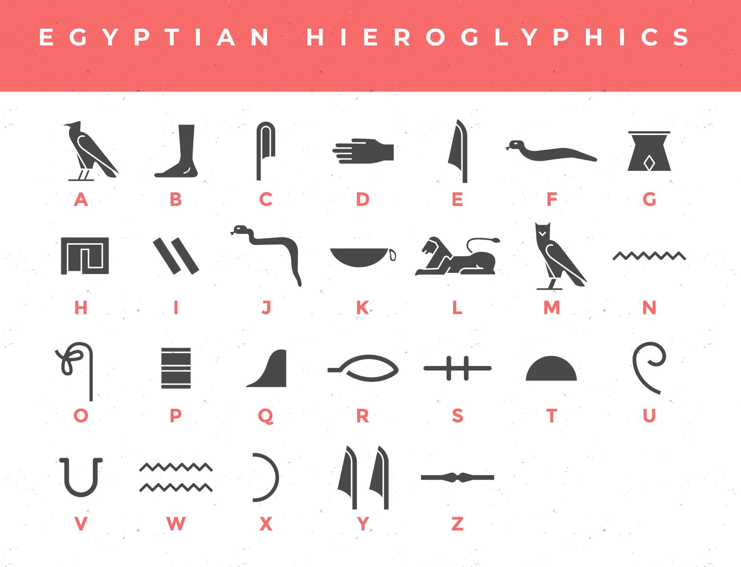 Free Printables Heiroglyphics Stencil Alphabet