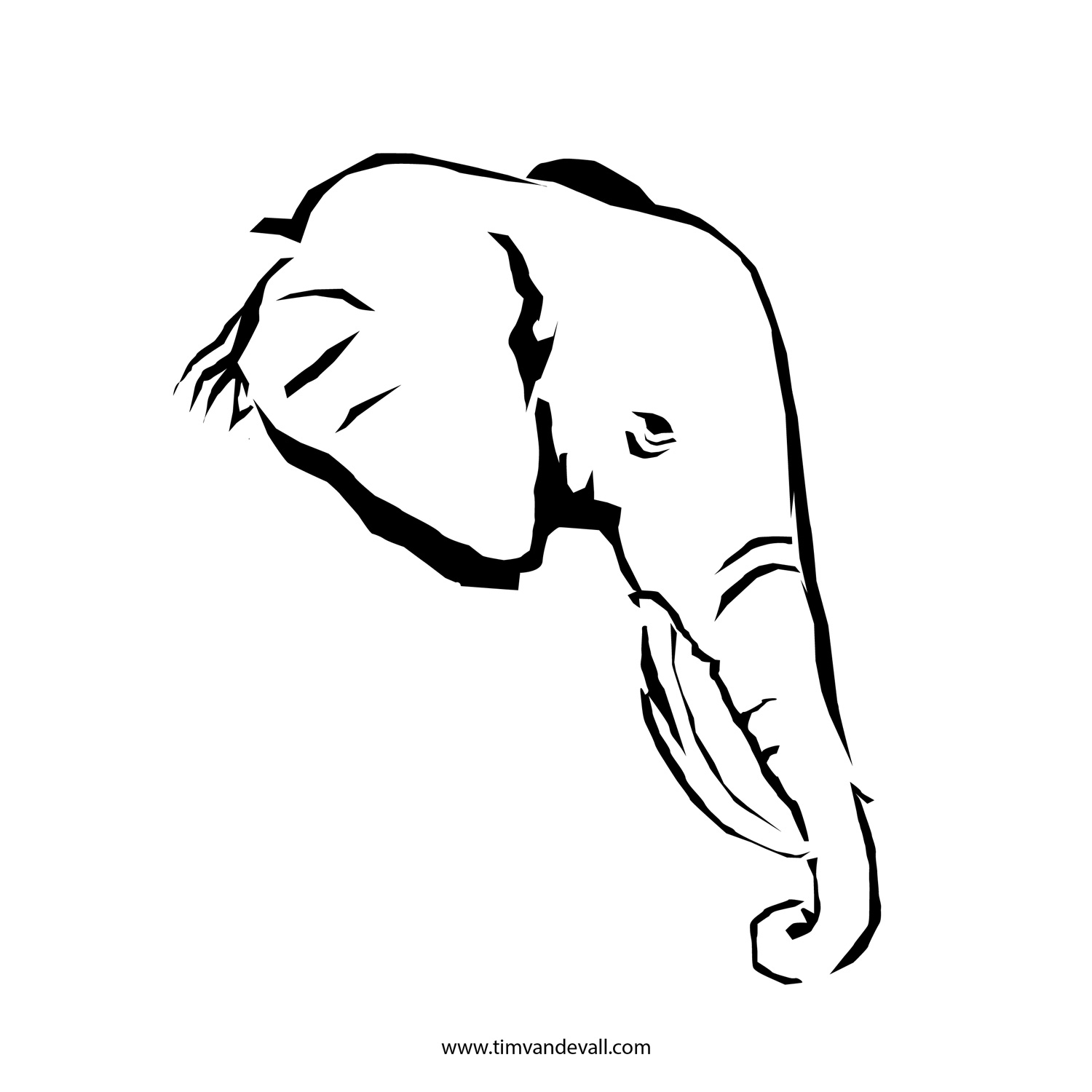 Free Printable Elephant Stencil