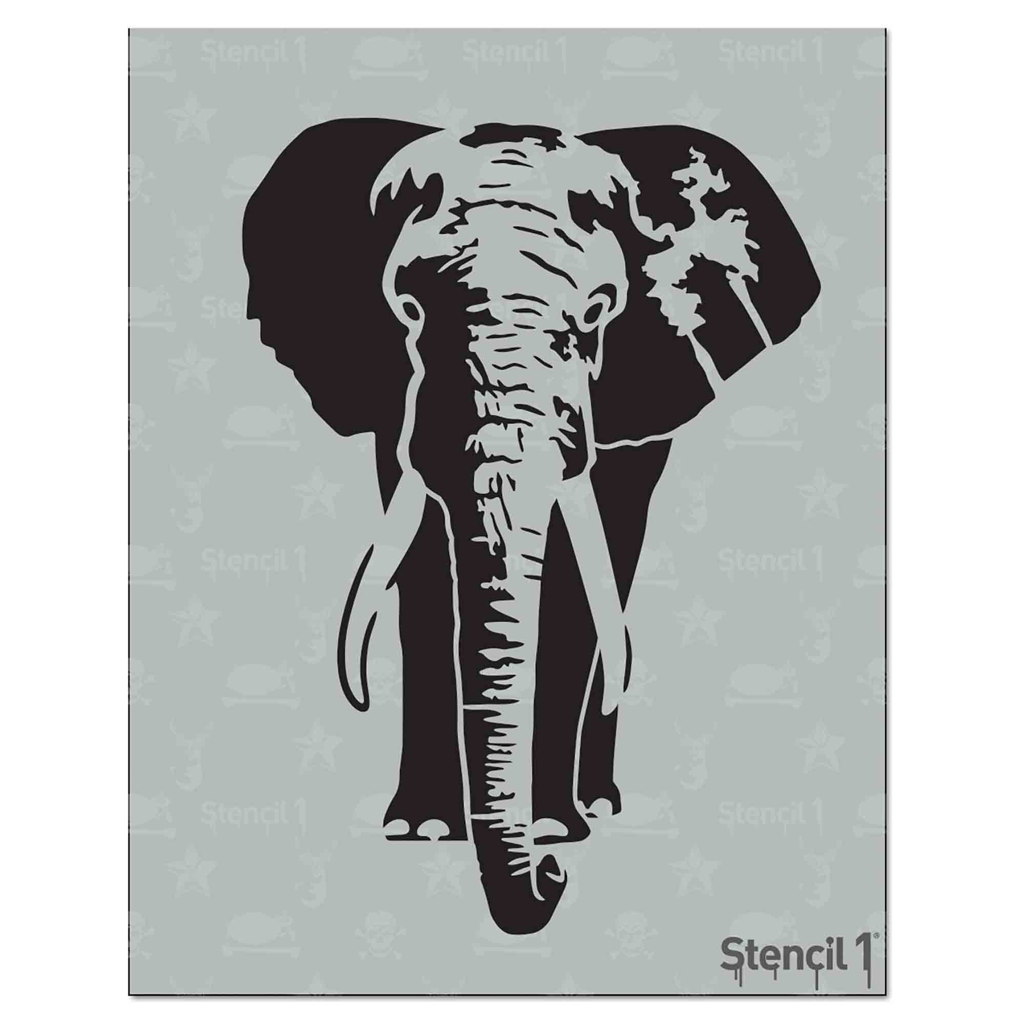 Elephant Stencil 8 5 x11 Stencil 1