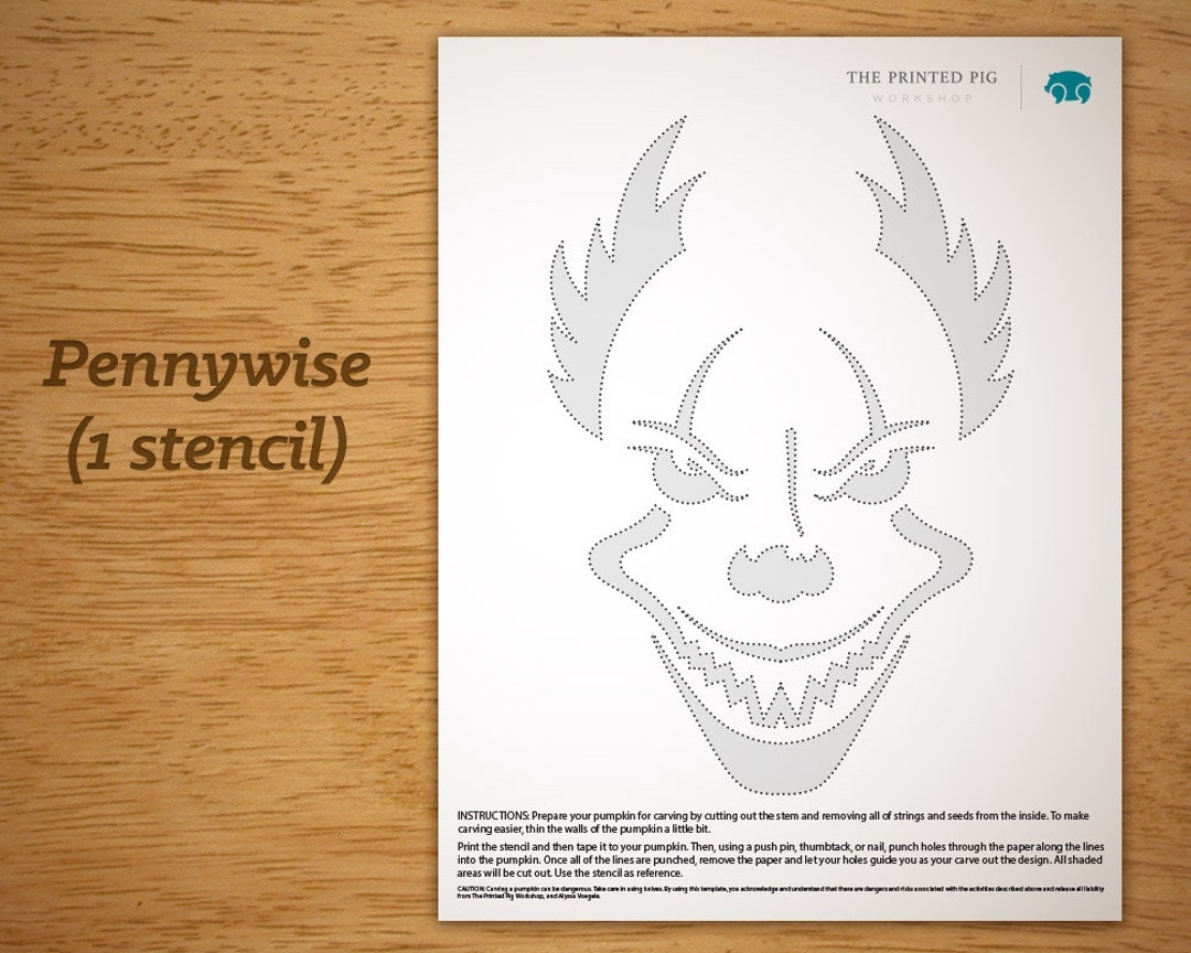 Free Printable Pumpkin Carving Stencils Pennywise