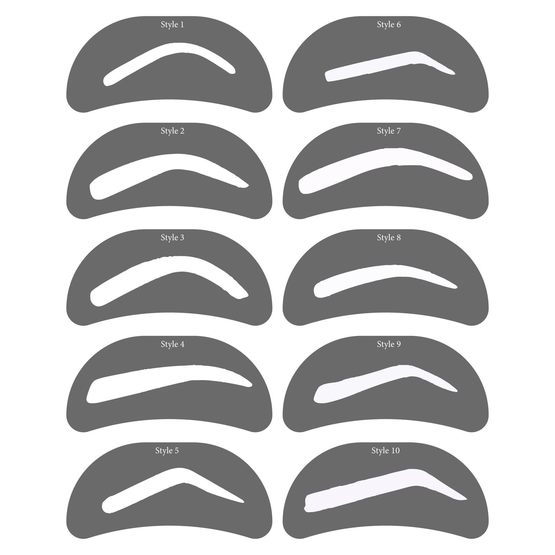 Free Printable Brow Stencils