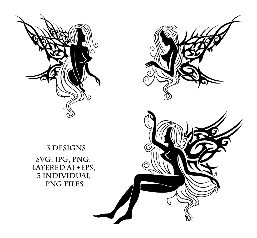 Fairy Stencils Free Printable Tribal