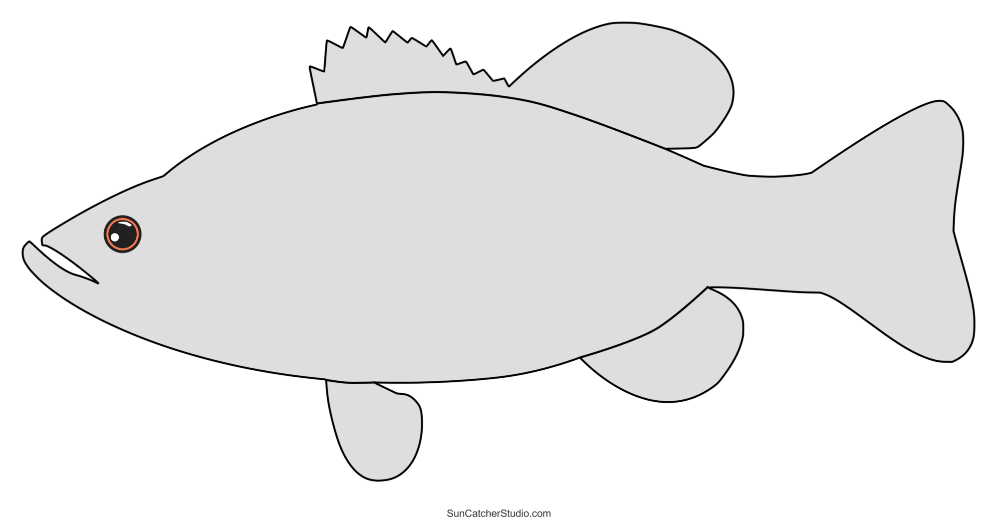 Bass Fish Stencil Free Printable