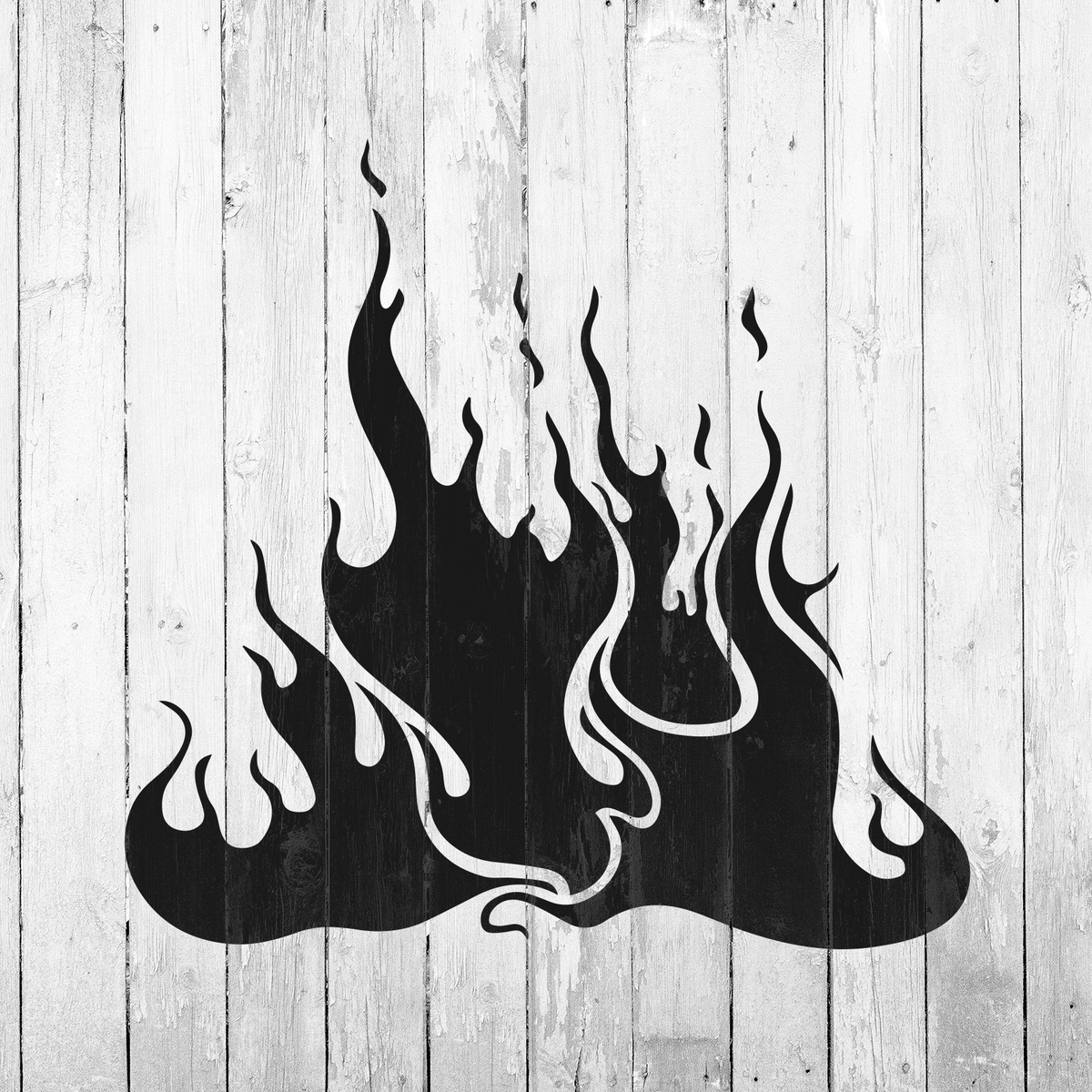 Flames Stencil Durable Reusable Mylar Stencils EBay
