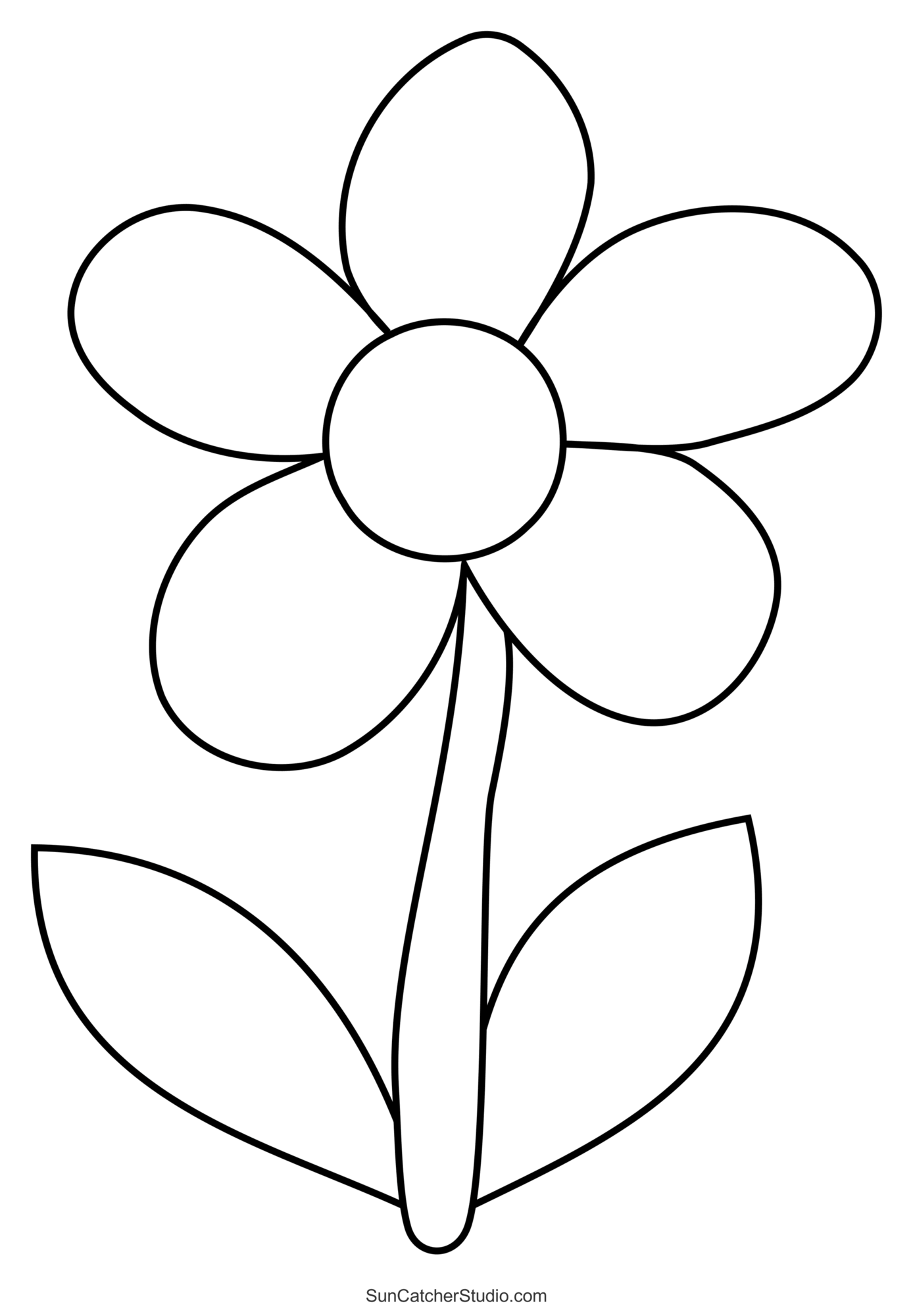Free Printable Easy Floral Stencil