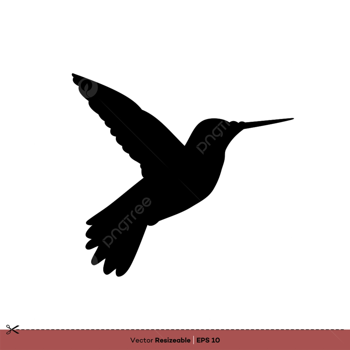 Flying Bird Template Silhouette PNG Images Hummingbird Bird Silhouette Vector Logo Template Illustration Design Professional Drawing Vector PNG Image For Free Download