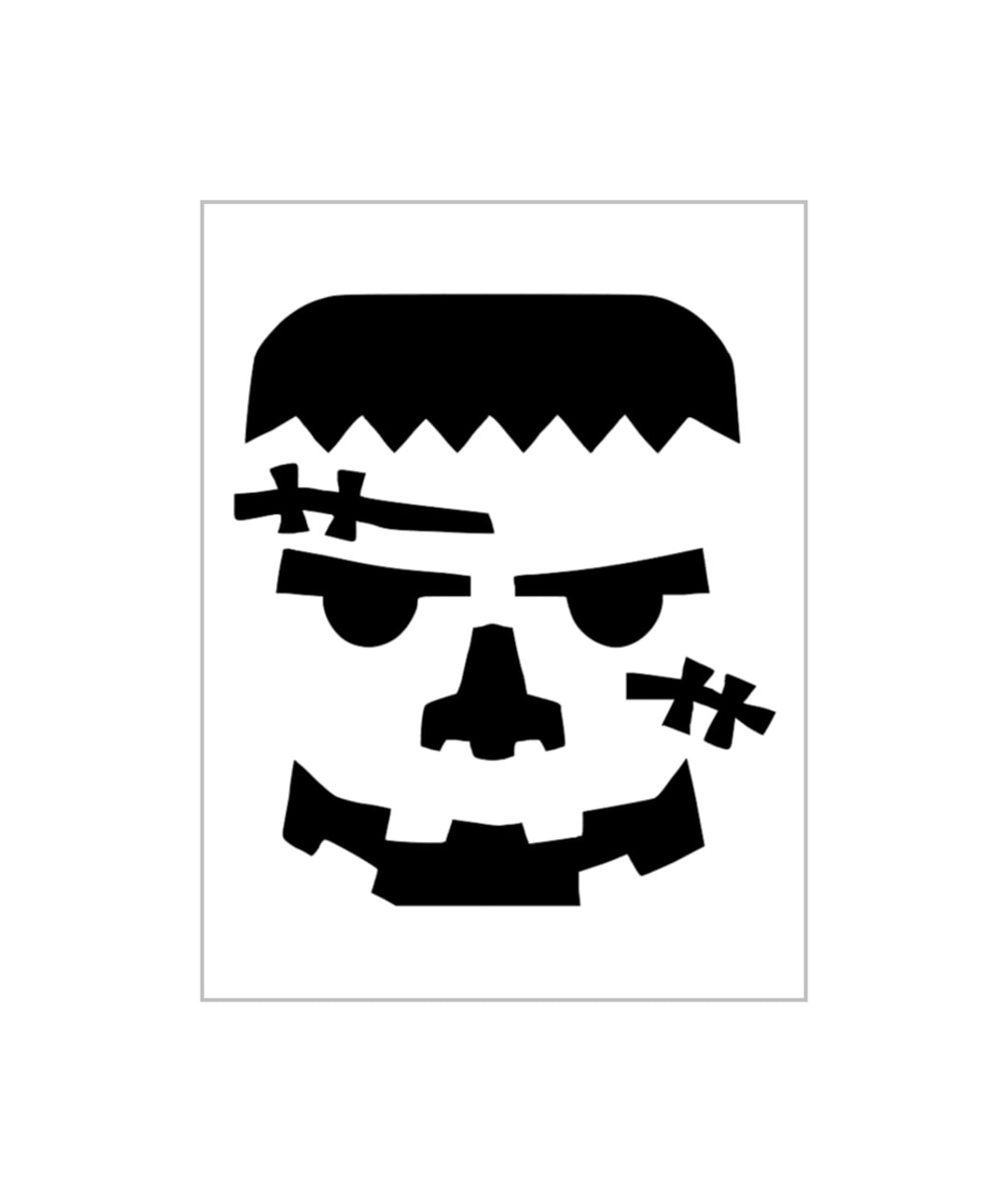 Free Frankenstein Pumpkin Stencil Printables