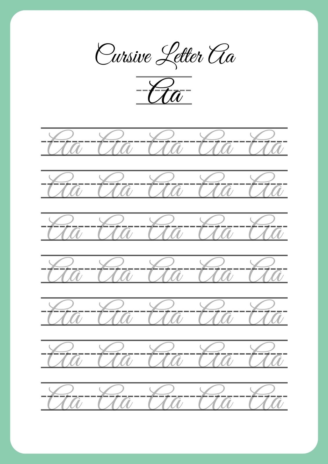Free Printable Cursive Alphabet Stencils Templates