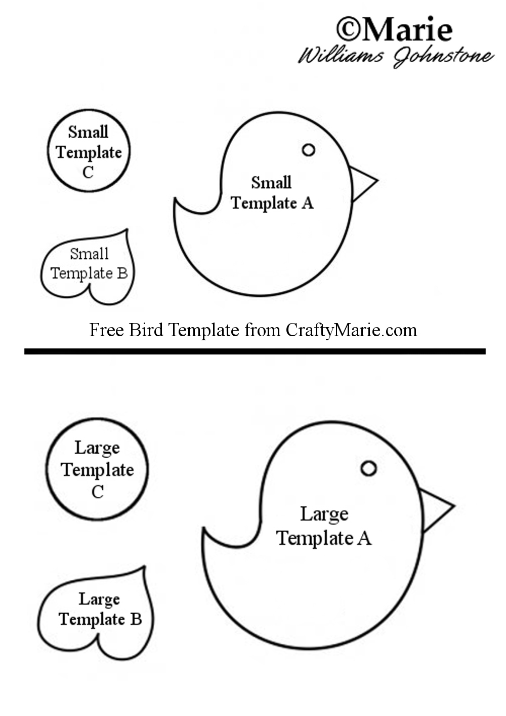 Free Bird Printable Stencil