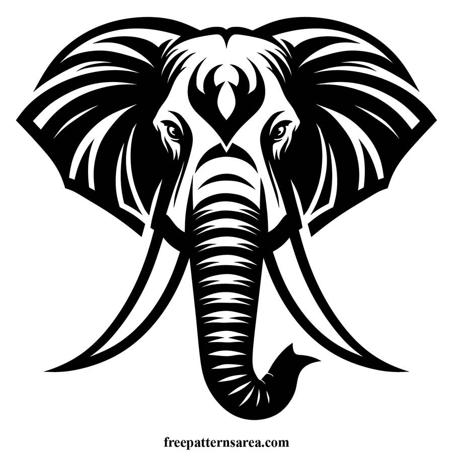 Free Download Artistic Black White Elephant Vector Designs FreePatternsArea