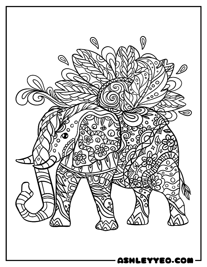 Free Printable Adult Elephant Stencils