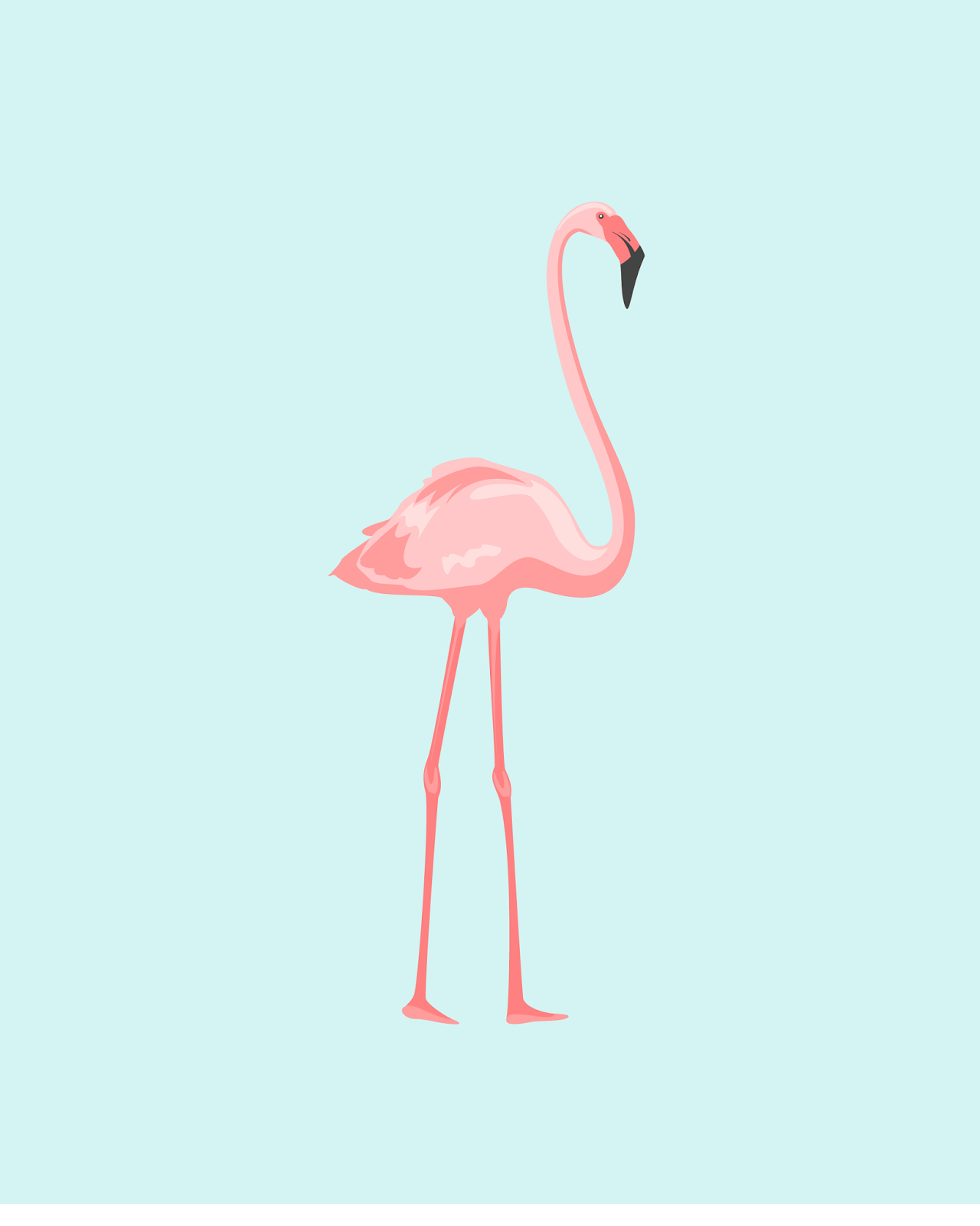 Free Printable Pink Flamingo Stencils