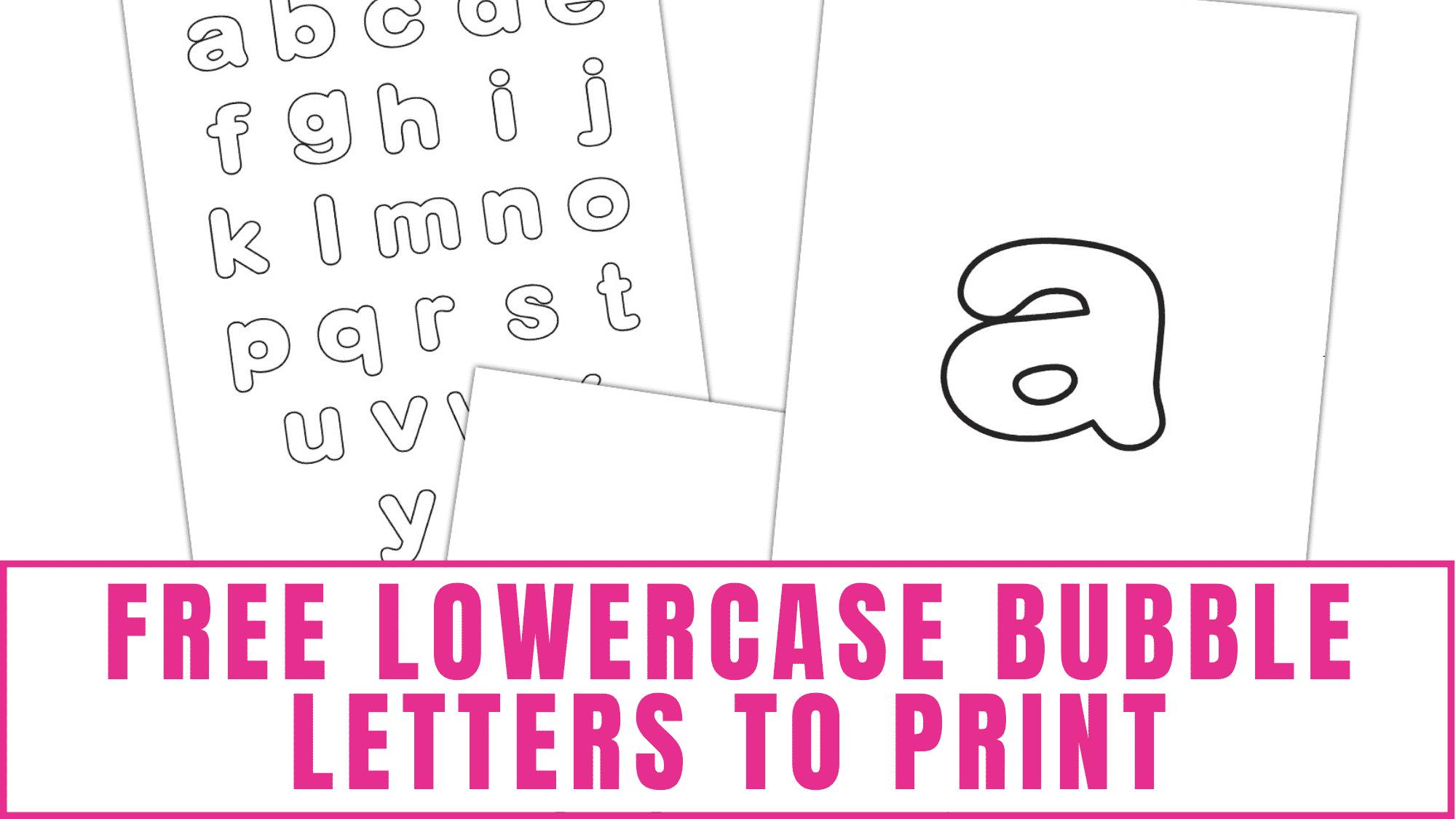 Free Printable Bubble Lowercase Alphabet Stencils