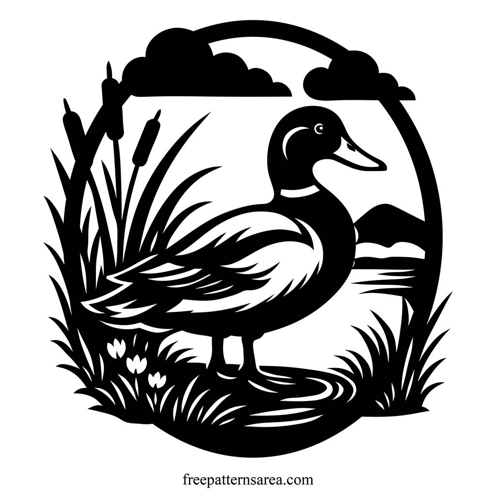 Free Mallard Duck Silhouette And Vector Art Designs FreePatternsArea