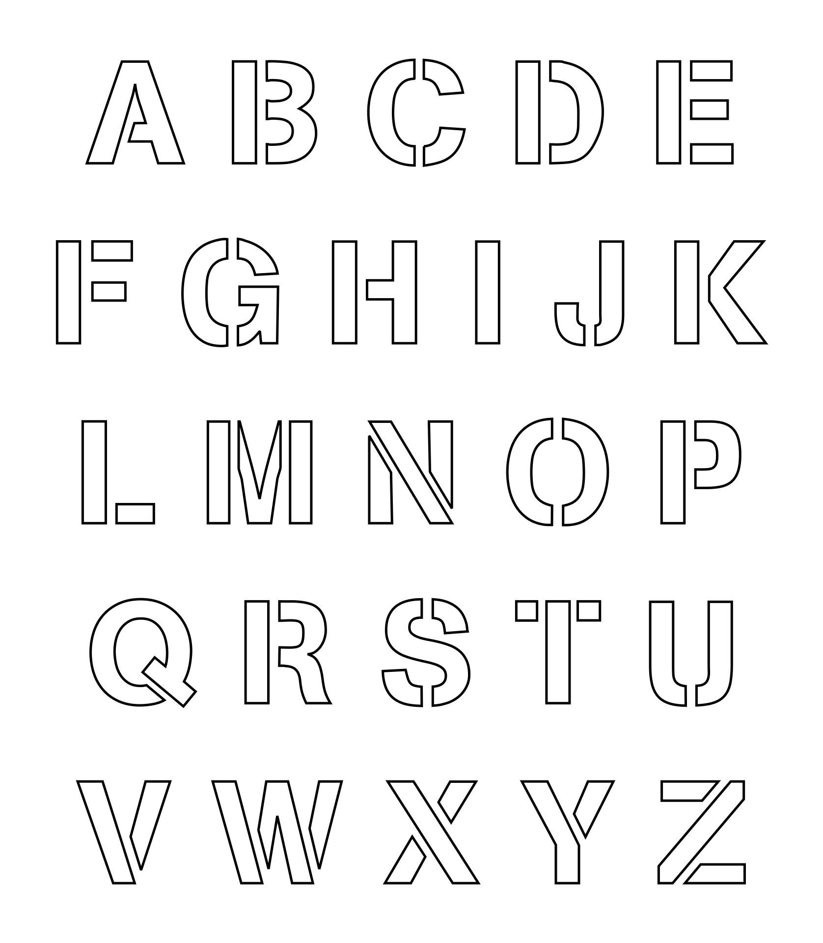 Free Printable 2 Inch Letters Stickers And Stencils Worksheets Library