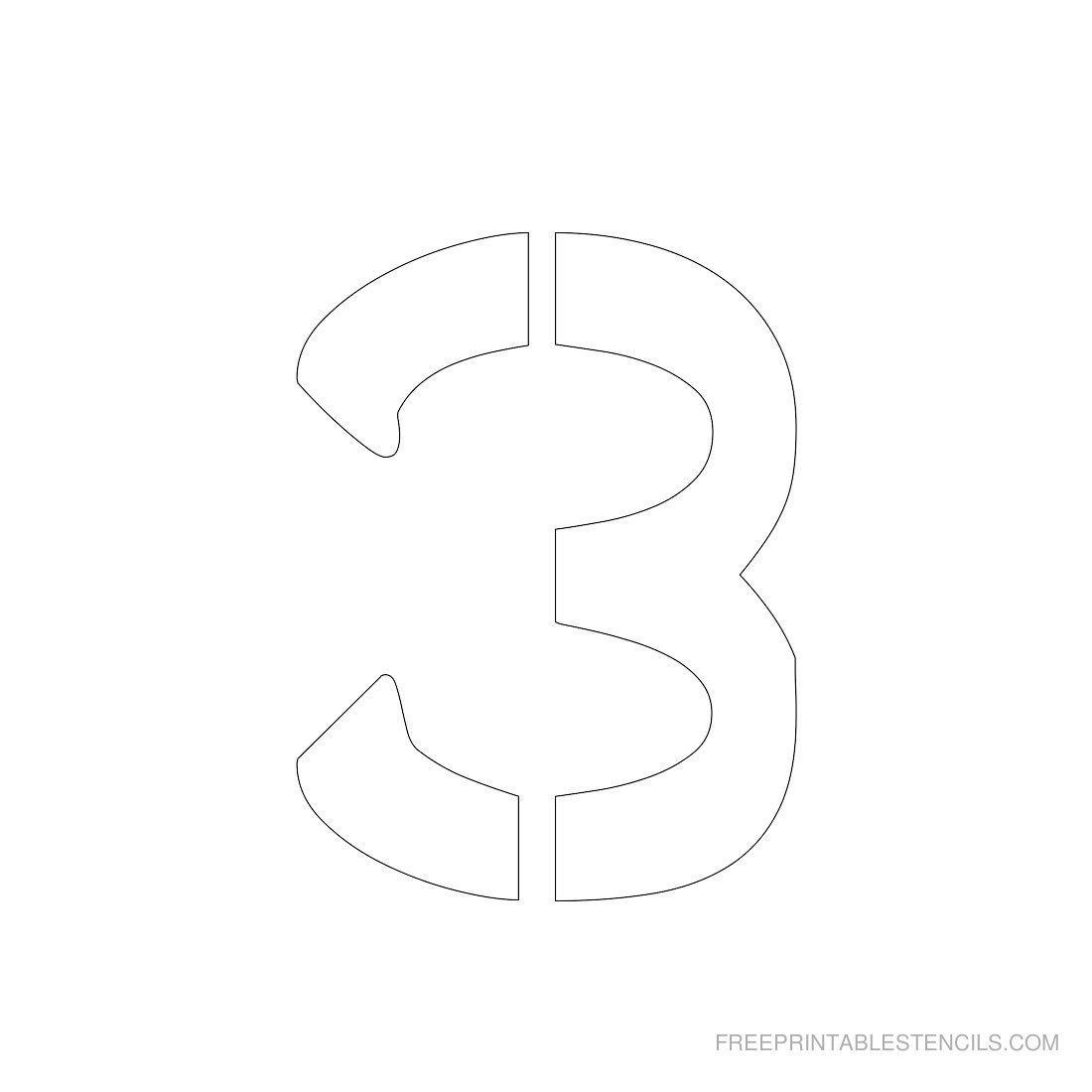 Free Printable 3 Inch Number Stencils 1 10 Worksheets Library
