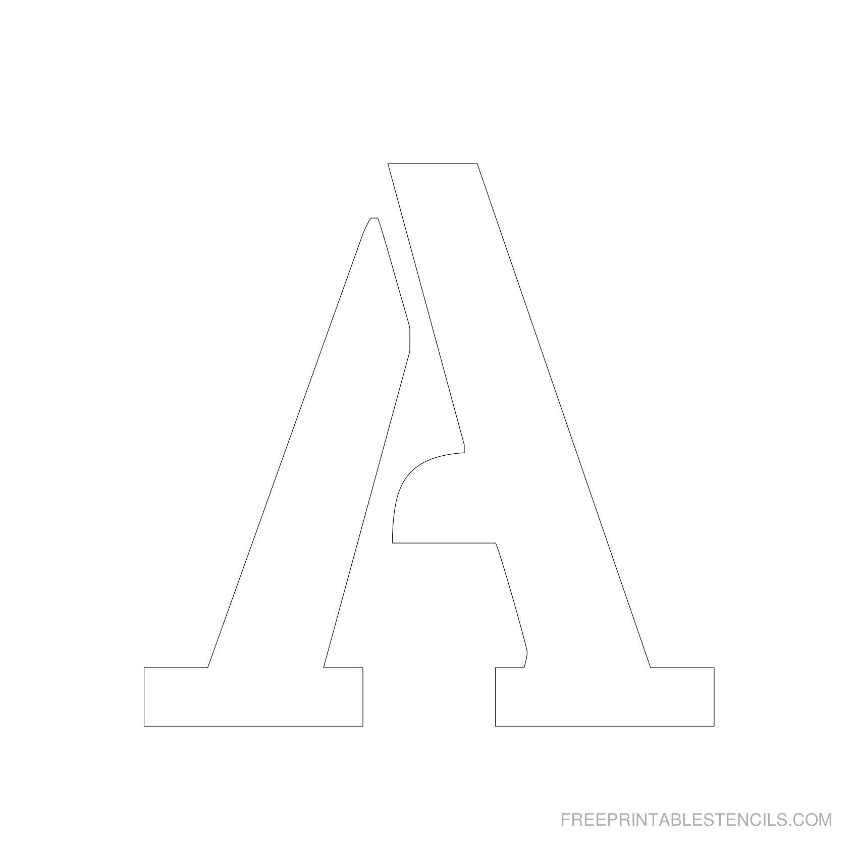 Free Printable 5 Inch Letter Stencils A Z Block Letters Worksheets Library
