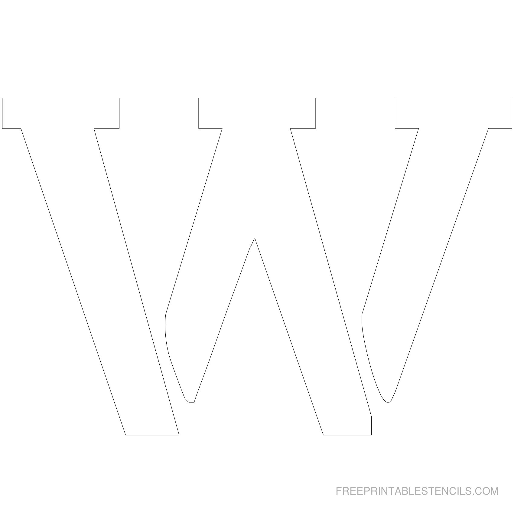 Free Printable 5 Inch Letter Stencils A Z Block Letters Worksheets Library