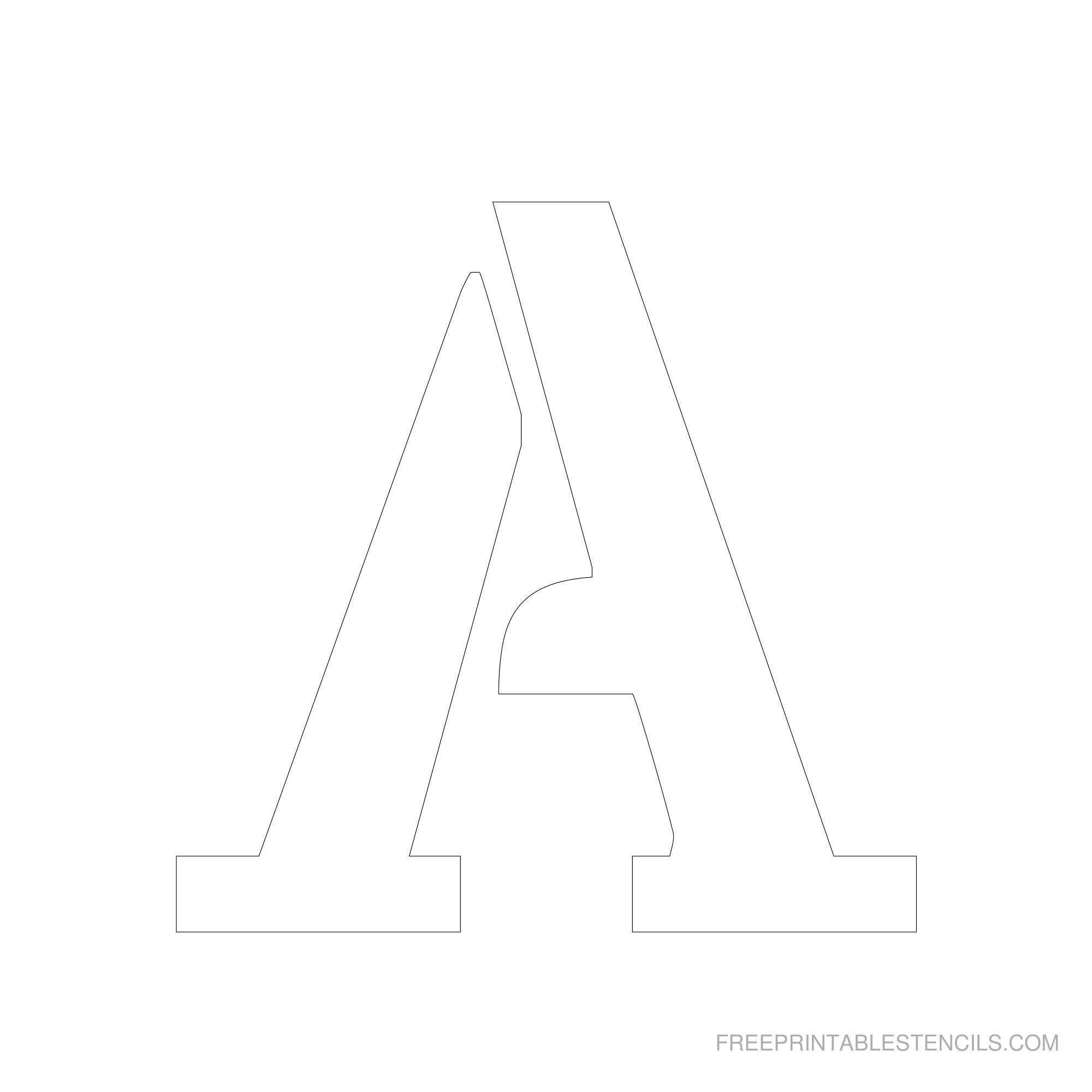 Free Printable 6 Inch Letter Stencils A Z Worksheets Library