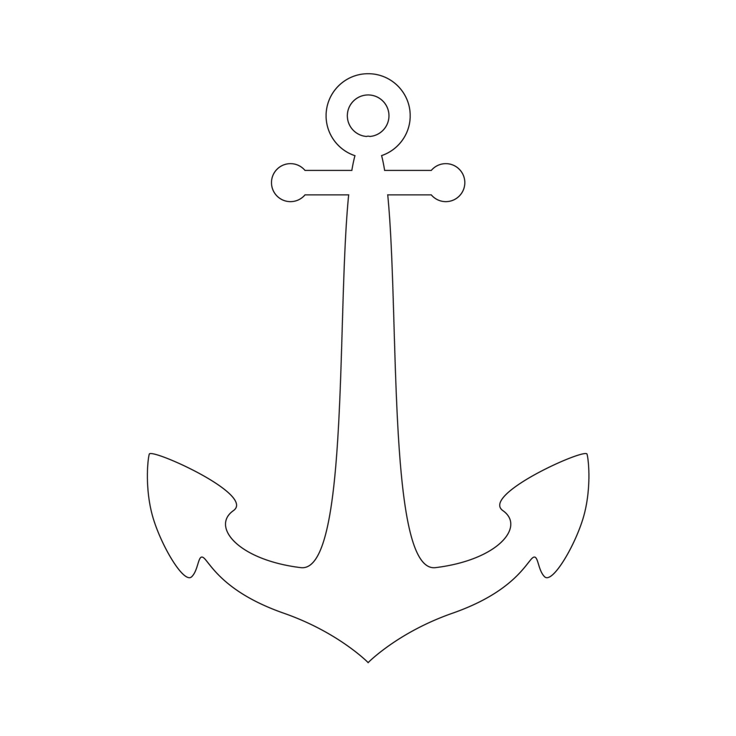 Free Printable Anchor Stencil Anchor Outline Jpeg