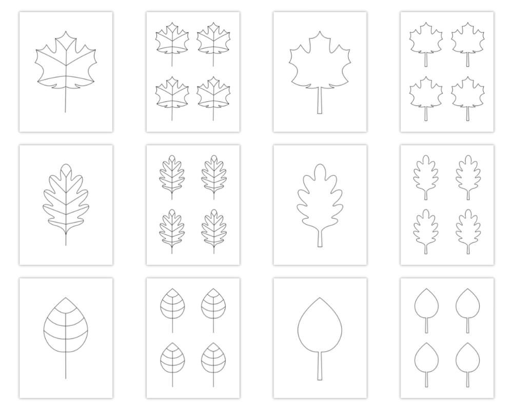 Free Small Leaf Stencil Printable
