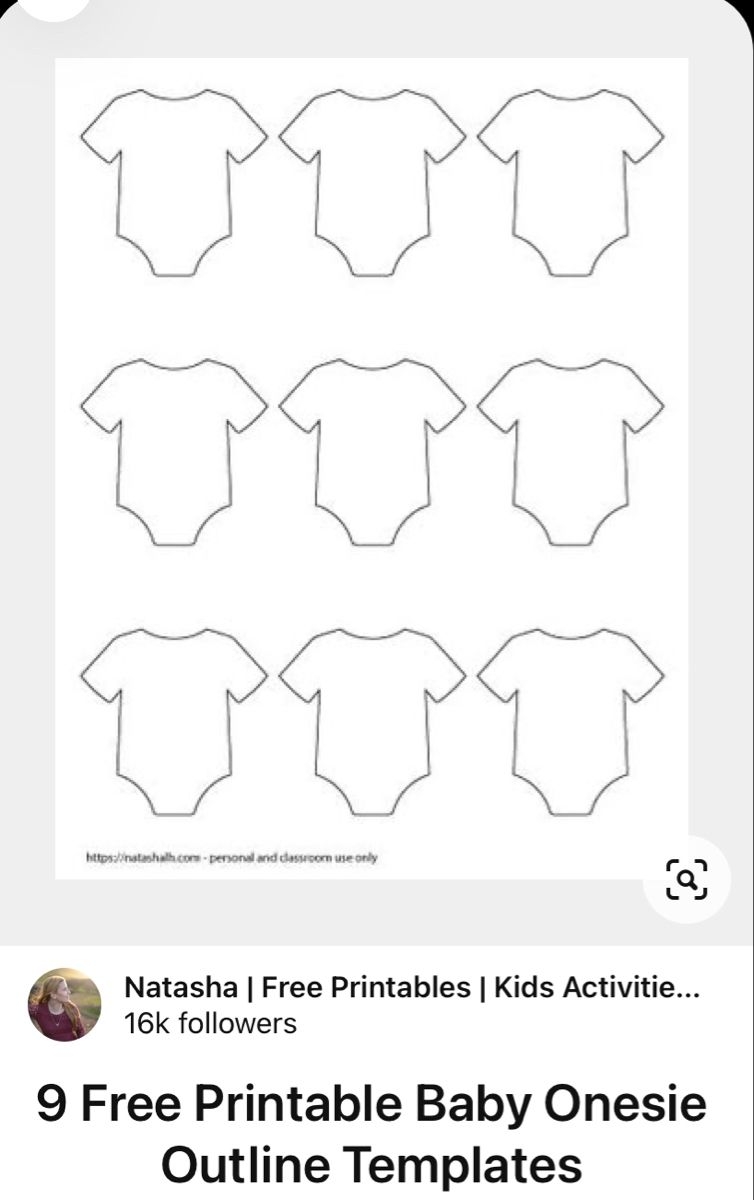 Free Printable Baby Shower Patterns Onesie Template Worksheets Library