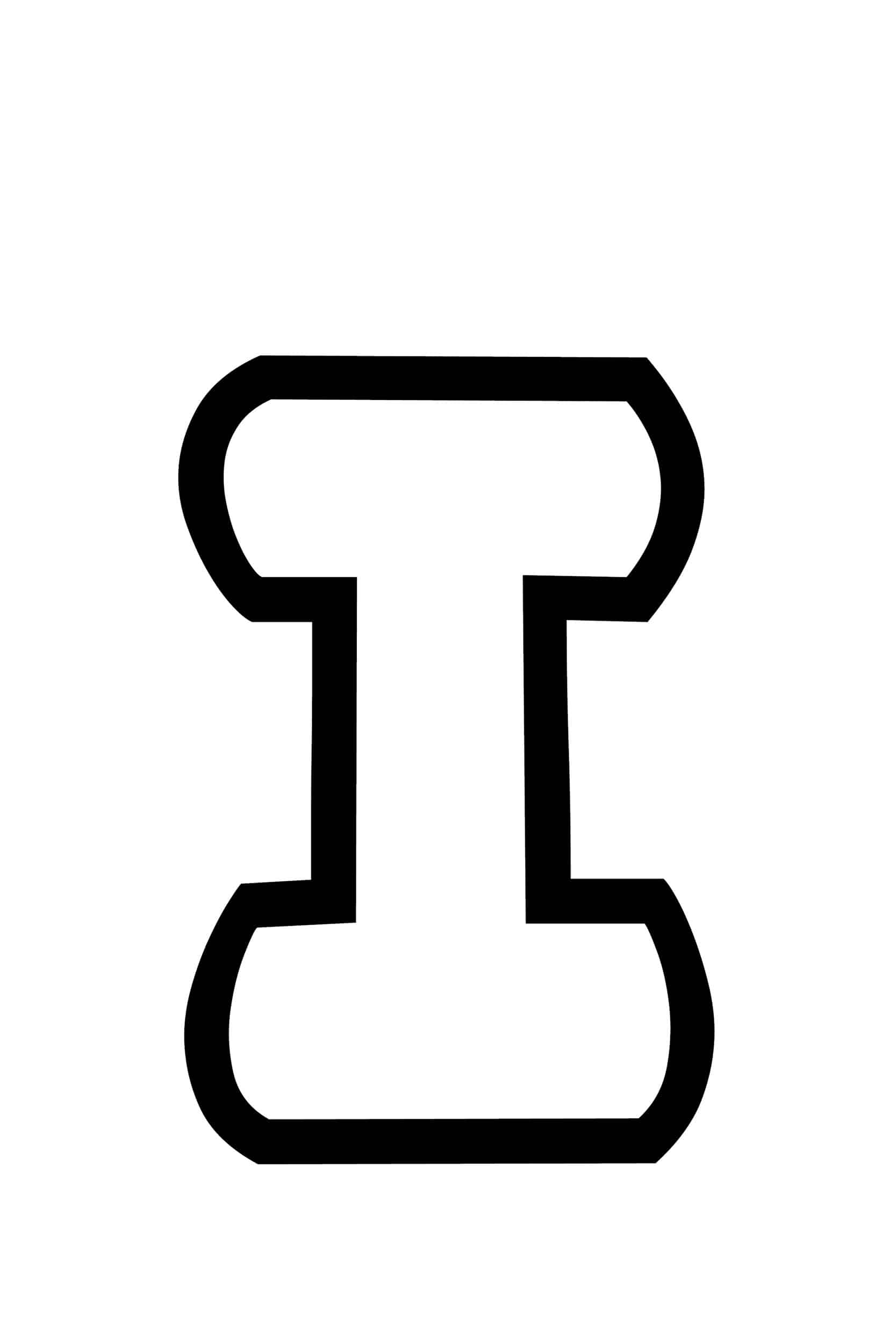 Free Printable Bubble Letter Stencils Bubble Letter I