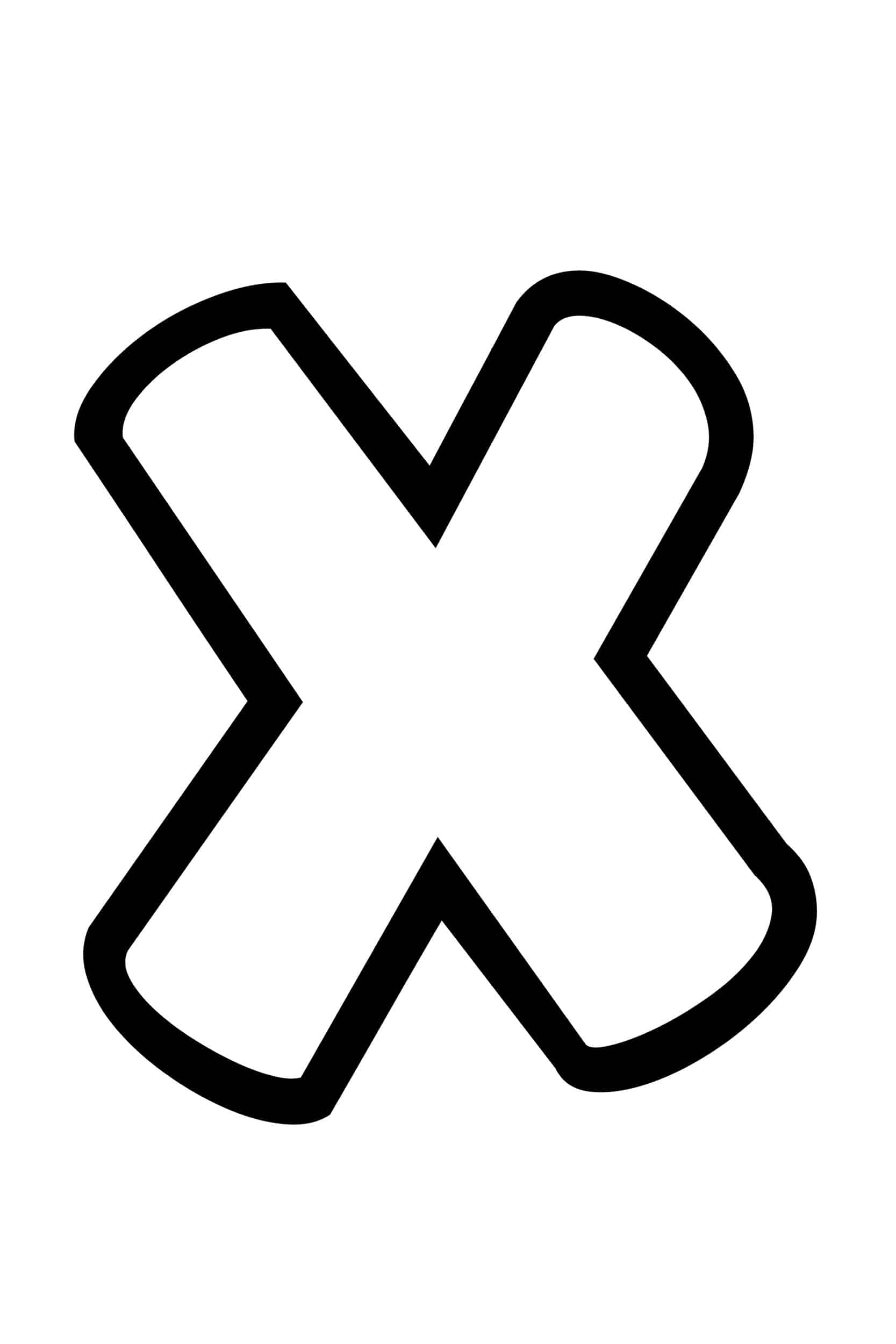 Free Printable Bubble Letter Stencils Bubble Letter X