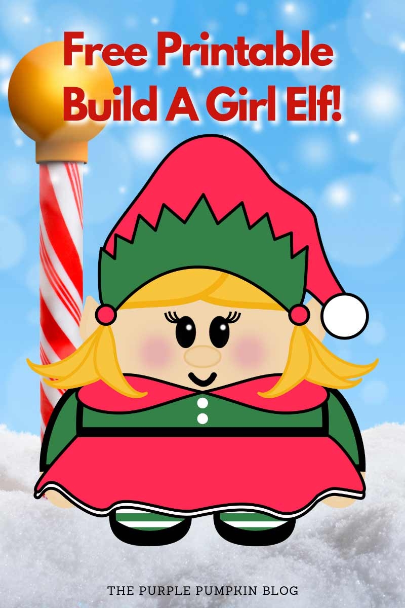 Free Printable Girl Elf Stencil