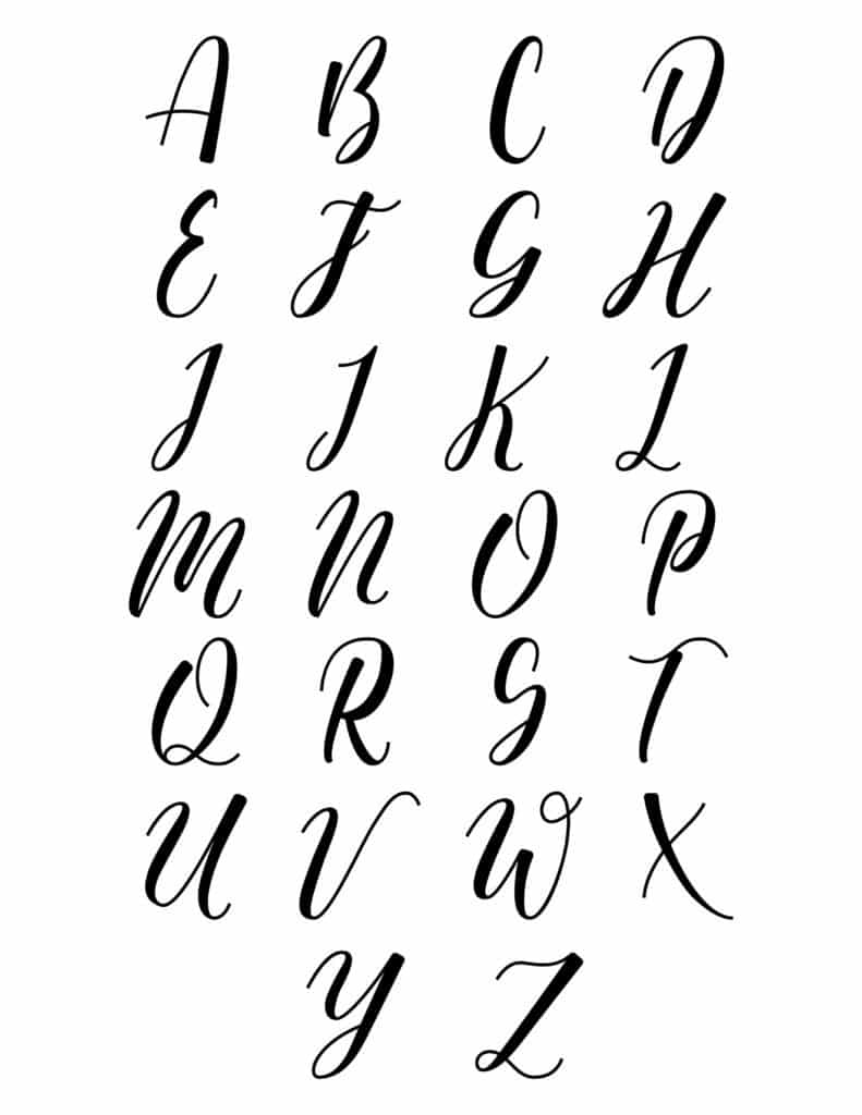 Free Printable Calligraphy Set For Beginners