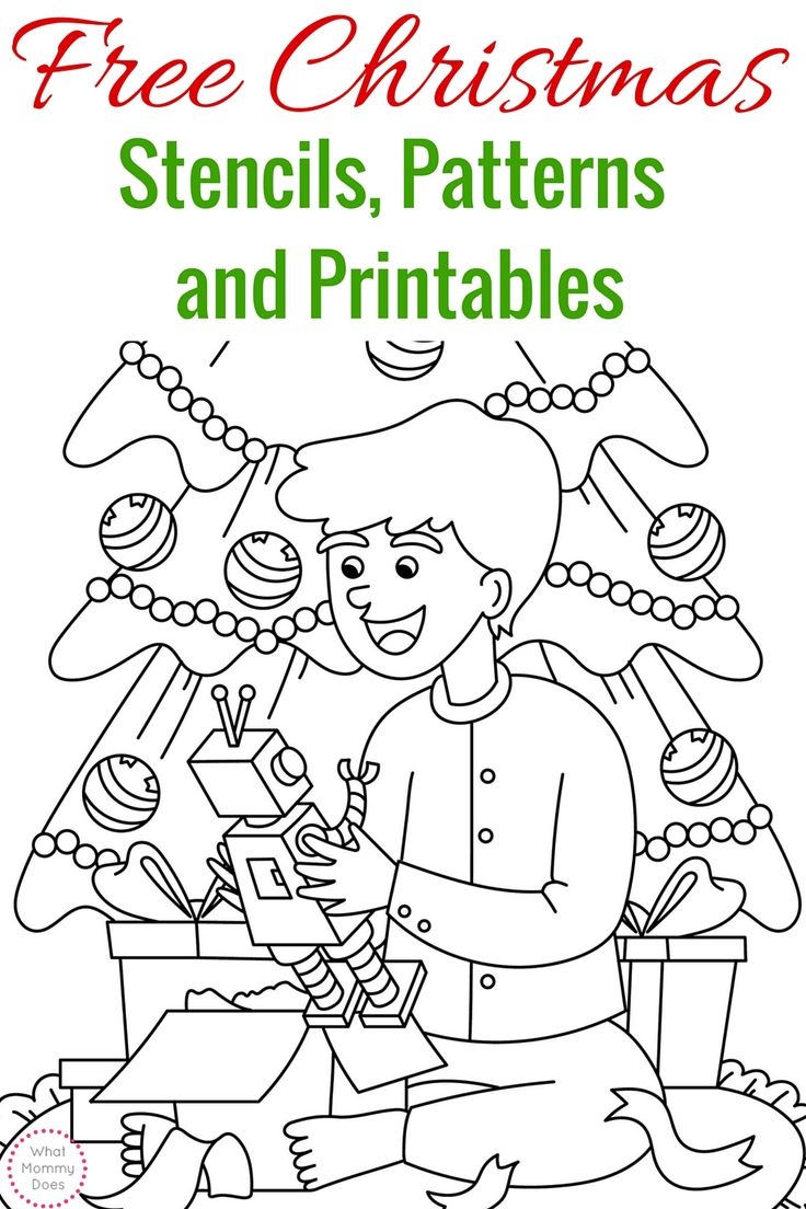 Free Printable Christmas Stencils Christmas Tree Templates Santa Claus Patterns