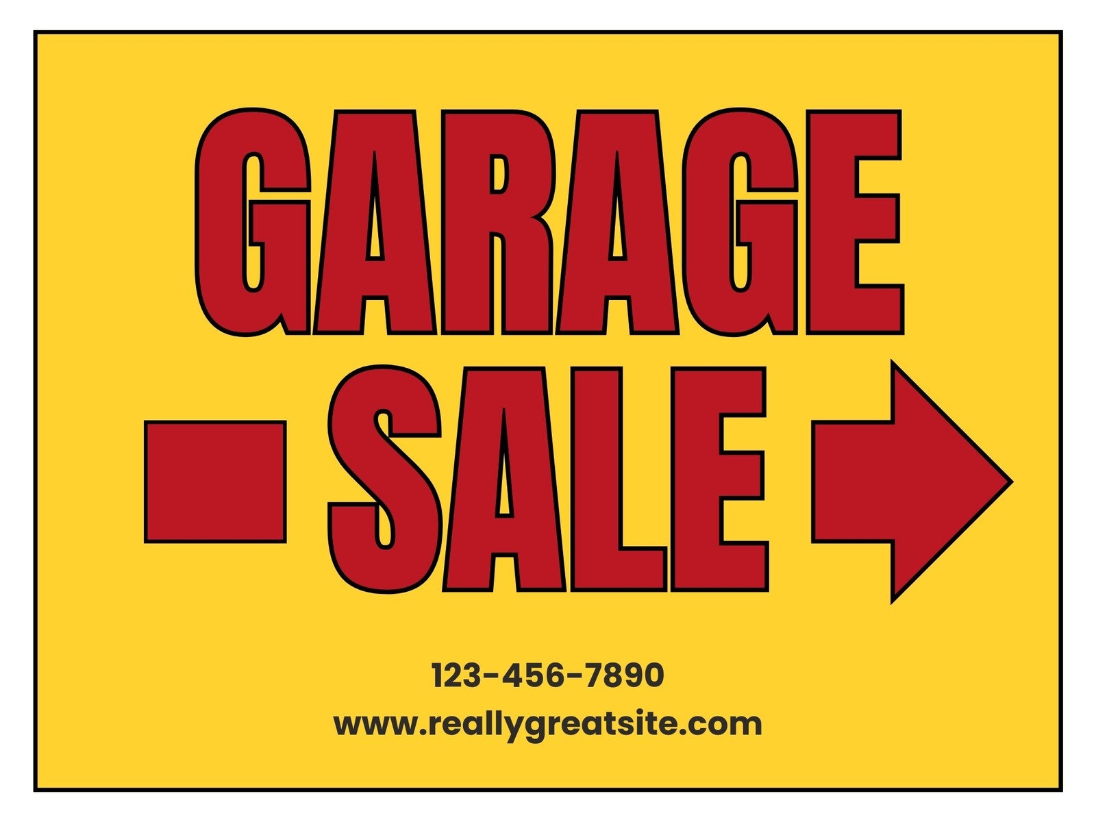 Free Printable Customizable Yard Sale Sign Templates Canva
