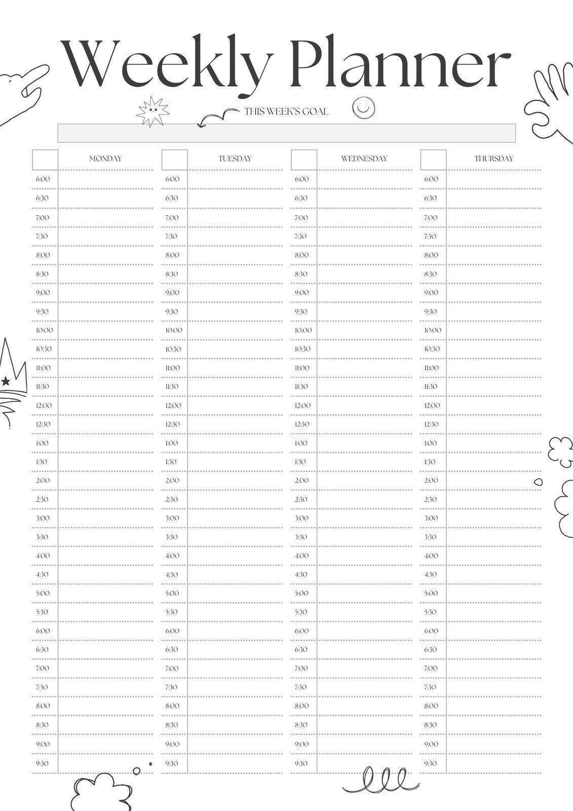 Free Planner Stencil Printable