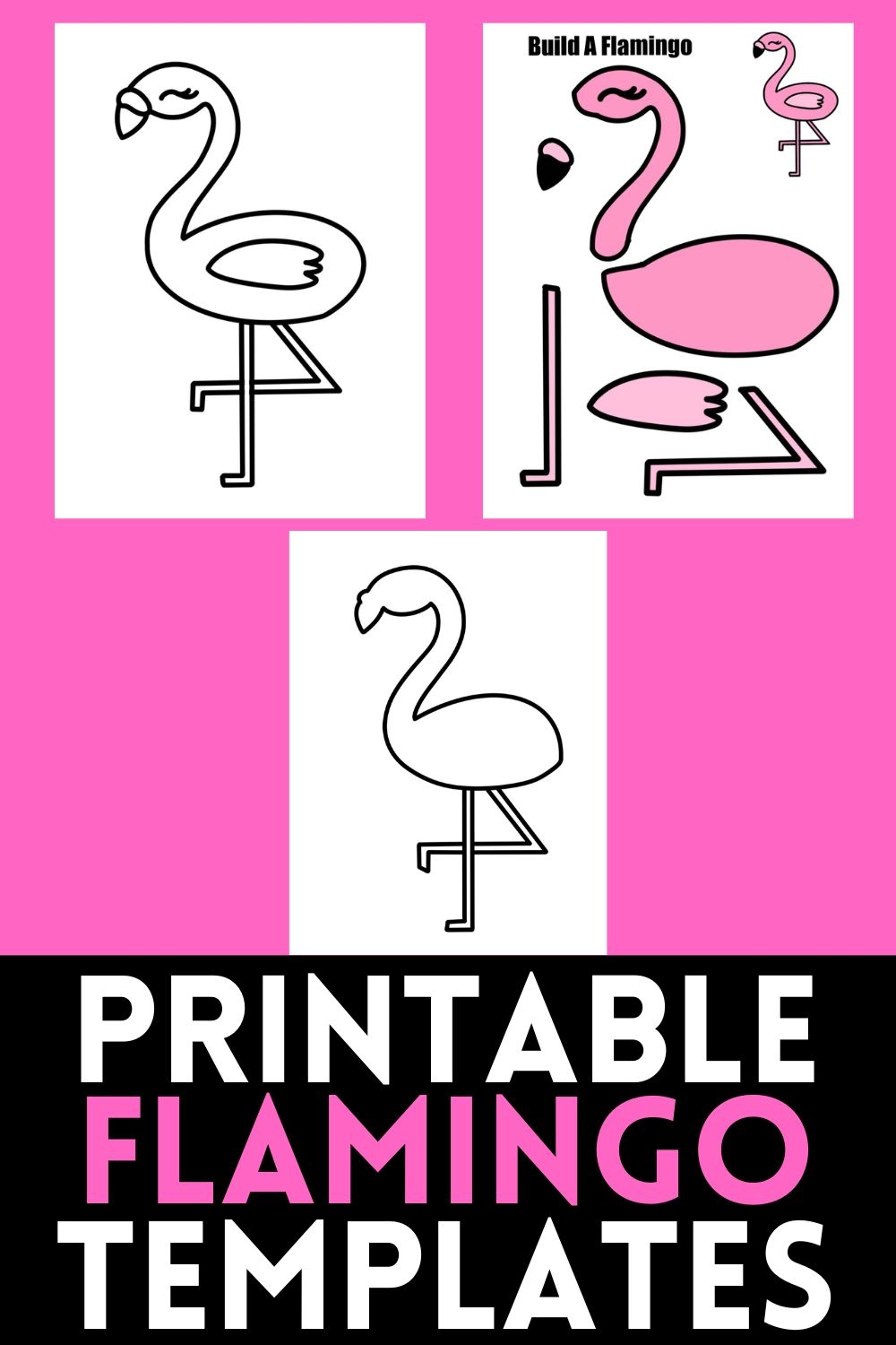 Free Printable Flamingo Template For Crafts 