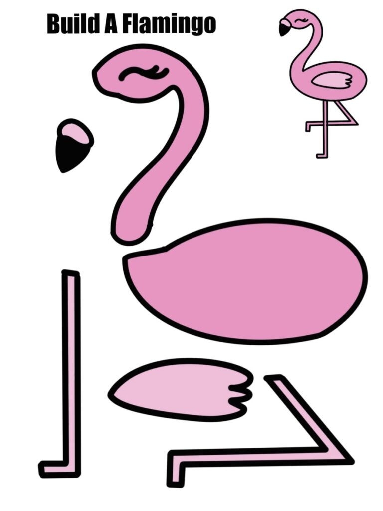 Free Printable Flamingo Template For Crafts 