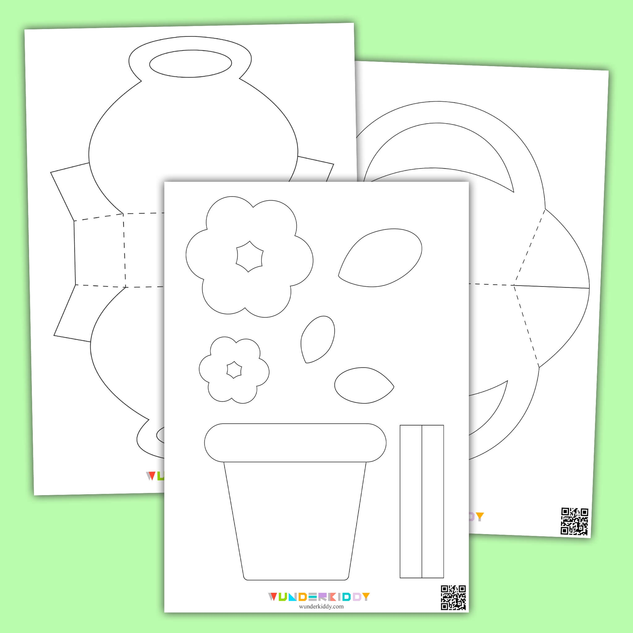 Free Flower Printable Flower Pot Stencil